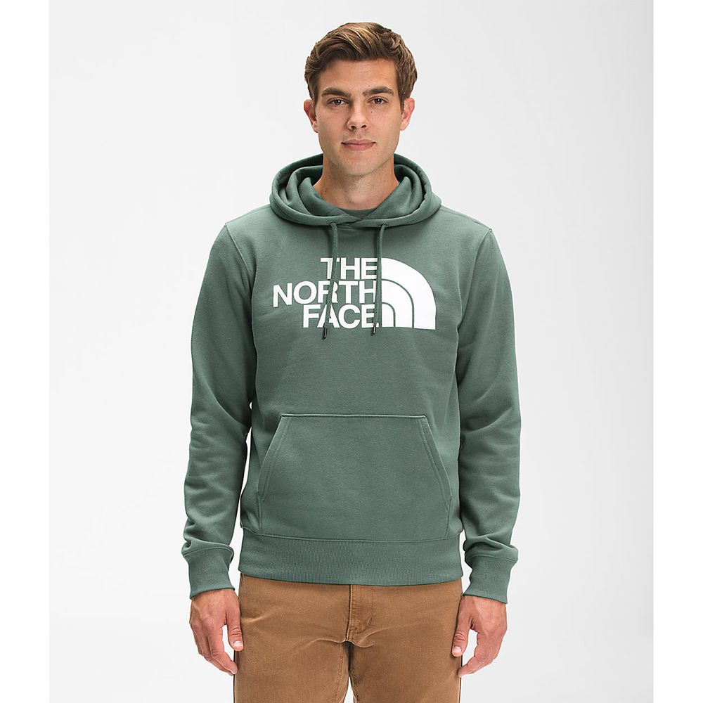 The North Face Hoodie Mens Australia - The North Face Half Dome Pullover Green (KWB-201376)